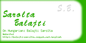 sarolta balajti business card